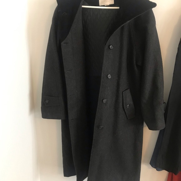 Vintage Hooded, Full-length, Wool Coat, sz 12 - Picture 2 of 12